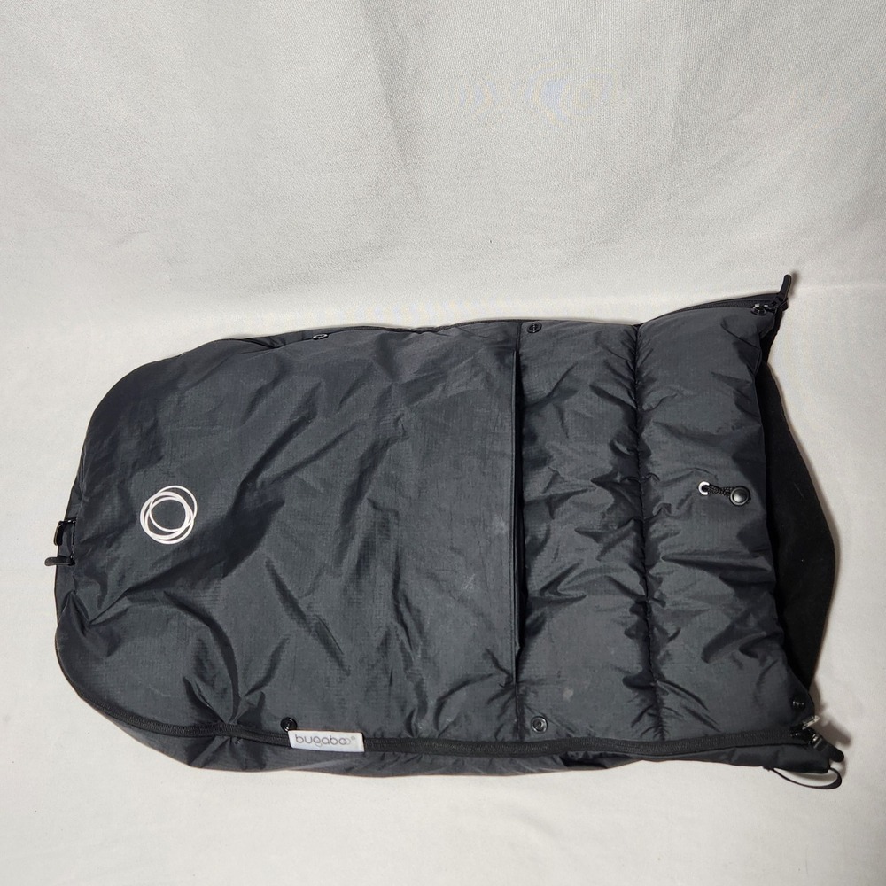 Bugaboo Universal Stroller Footmuff Black Bunting Bag 910300ZW01 Fleece Lined